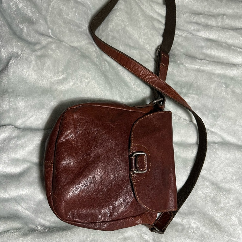 Brown Leather Crossbody Bag